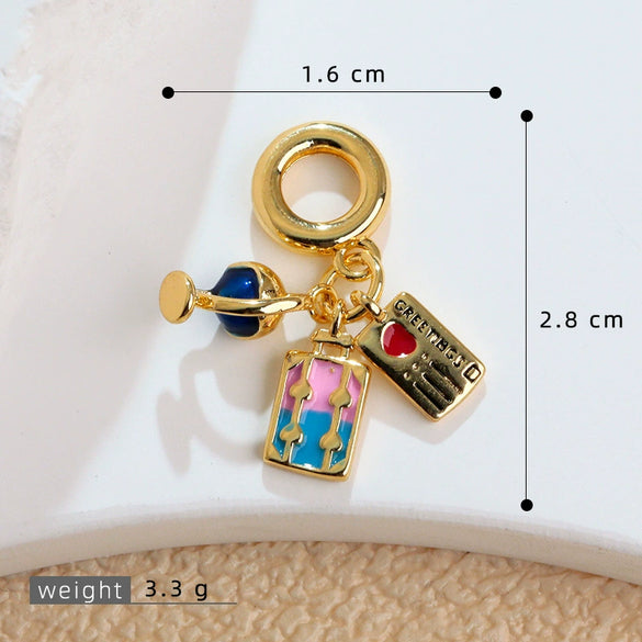 High Heels Multiaccessory Pendant Copper Geometric Electroplating Design