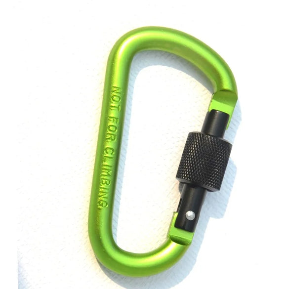High Quality Bold 8cm D-Shaped Aluminum Alloy With Lock Carabiner Backpack Buckle