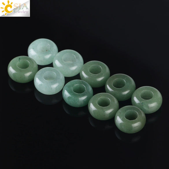 High Quality Natural Stone Large Hole Round Loose Beads Cut Stone Beads For Jewelry Making Necklaces And Bracelets Wholesale