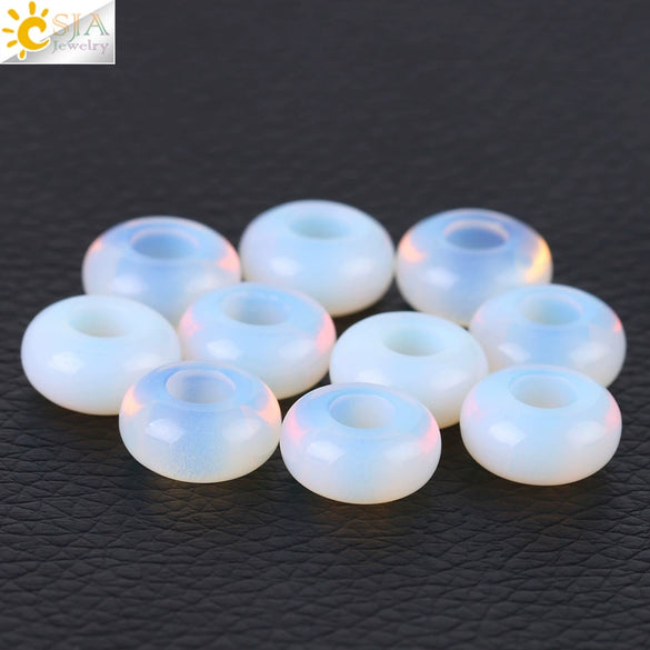 High Quality Natural Stone Large Hole Round Loose Beads Cut Stone Beads For Jewelry Making Necklaces And Bracelets Wholesale