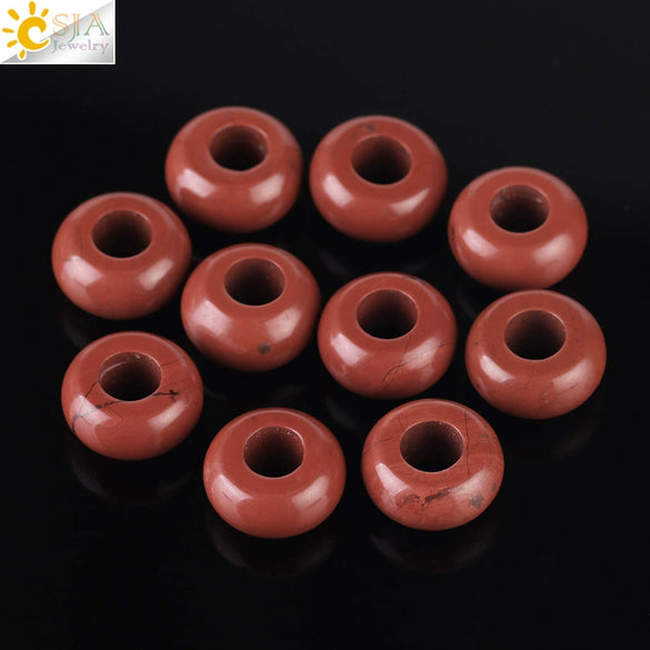 High Quality Natural Stone Large Hole Round Loose Beads Cut Stone Beads For Jewelry Making Necklaces And Bracelets Wholesale