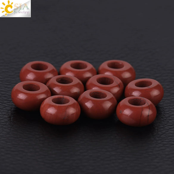 High Quality Natural Stone Large Hole Round Loose Beads Cut Stone Beads For Jewelry Making Necklaces And Bracelets Wholesale