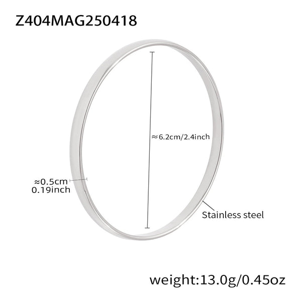 High Quality Plain Ring Bracelet Electroplated 18K Gold Stainless Steel Fashion Geometric Luxury Accessories