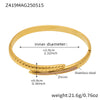 High Quality Super Flash Zircon Open Bracelet Stainless Steel 18K Gold Plated Jewelry
