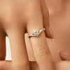 High Sense Crown Pattern Mosan Diamond S925 Sterling Silver Couple Wedding Proposal Ring