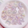 High Sense Uv Fine Flash Acrylic Moon Side Hole Beads Diy Mobile Phone Chain Key Chain Car Hanging Accessories