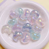 High Sense Uv Fine Flash Acrylic Moon Side Hole Beads Diy Mobile Phone Chain Key Chain Car Hanging Accessories