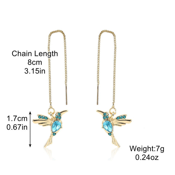 Highend Alloy Geometric Earrings For Women With Long Tassel And Butterfly Love Bird Design