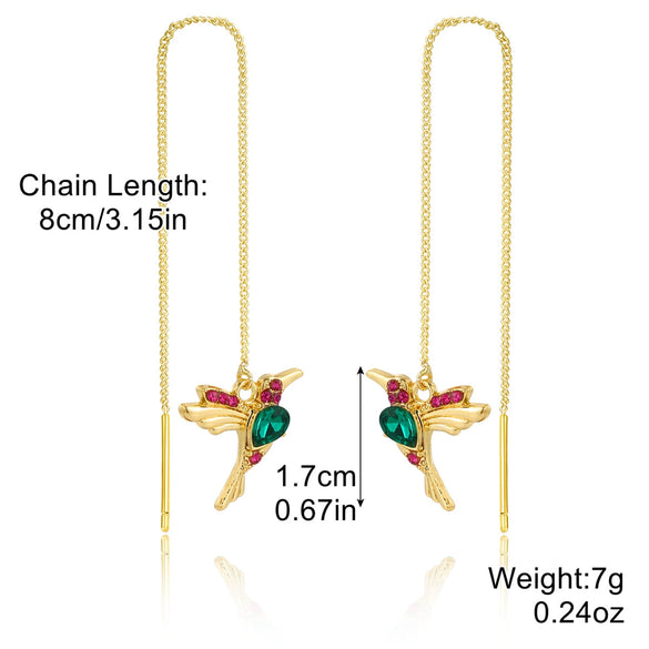 Highend Alloy Geometric Earrings For Women With Long Tassel And Butterfly Love Bird Design