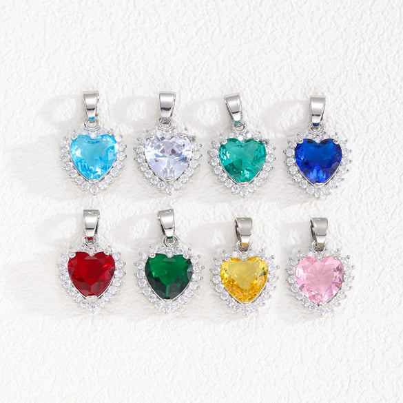 Highend Heartshaped Copper Necklace Pendant Clavicle Chain