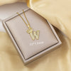 Highend Jewelry Letter Stacking Necklace Titanium Steel Mixed Gemstone Setting Electroplating Fashionable