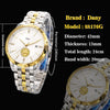 Highend Stainless Steel Case And Band Fully Automatic Mechanical Luminous Calendar Watch For Men With Spiral Crown And Sapphire Crystal Glass Mirror 50M Waterproof