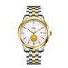 Highend Stainless Steel Case And Band Fully Automatic Mechanical Luminous Calendar Watch For Men With Spiral Crown And Sapphire Crystal Glass Mirror 50M Waterproof