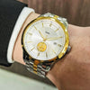 Highend Stainless Steel Case And Band Fully Automatic Mechanical Luminous Calendar Watch For Men With Spiral Crown And Sapphire Crystal Glass Mirror 50M Waterproof