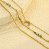 Highend Stainless Steel Women's Bracelet Multilayered Moon Zircon Electroplated Fashion Jewelry