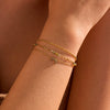 Highend Stainless Steel Women's Bracelet Multilayered Moon Zircon Electroplated Fashion Jewelry