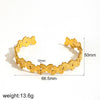 Highend Stainless Steel Women's Bracelet With Flower Leaf Design And Electroplating Treatment