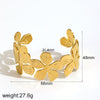 Highend Stainless Steel Women's Bracelet With Flower Leaf Design And Electroplating Treatment