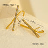 Highend Vintage Style Stainless Steel Earrings Plated With 18K And Inlaid With Zircon
