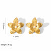 Highgrade Butterfly Pearl Earrings Titanium Steel With The Crown Pattern Electroplated