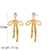 Highgrade Butterfly Pearl Earrings Titanium Steel With The Crown Pattern Electroplated