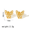 Highgrade Butterfly Pearl Earrings Titanium Steel With The Crown Pattern Electroplated