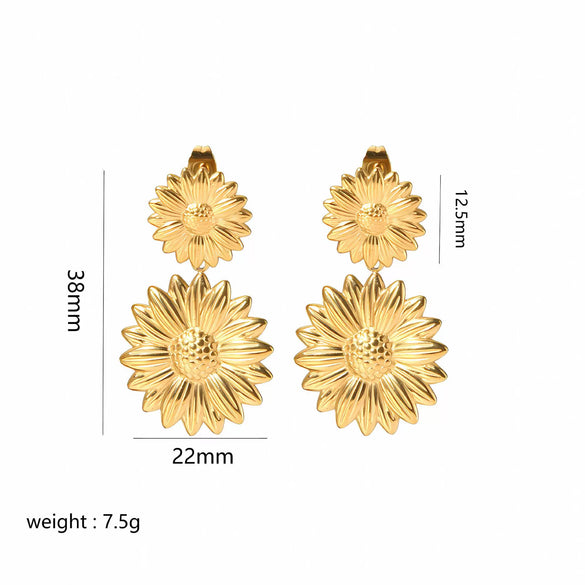 Highgrade Butterfly Pearl Earrings Titanium Steel With The Crown Pattern Electroplated