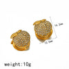 Highgrade Butterfly Pearl Earrings Titanium Steel With The Crown Pattern Electroplated