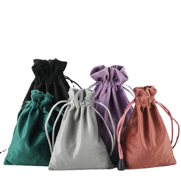 Highgrade Velvet Jewelry Drawstring Gift Dustproof Makeup Play Bag With Chain Type Design Bundle Pocket Style And Thermal Transfer Printing Process