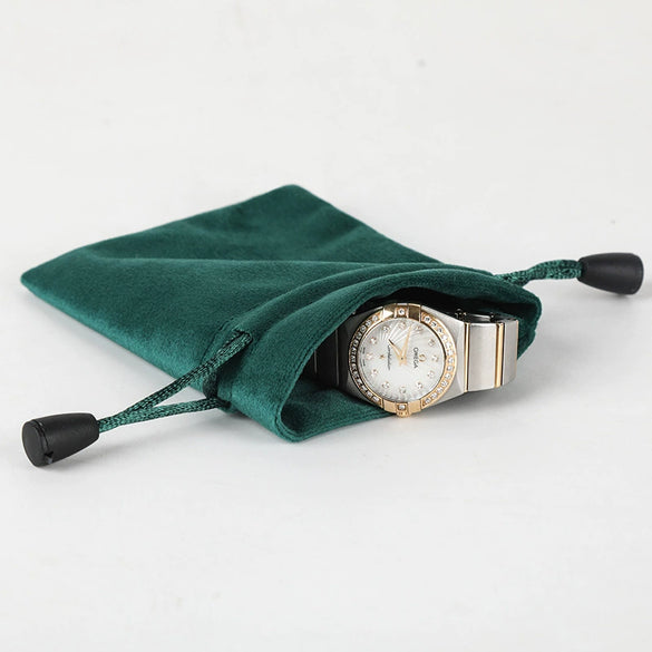 Highgrade Velvet Jewelry Drawstring Gift Dustproof Makeup Play Bag With Chain Type Design Bundle Pocket Style And Thermal Transfer Printing Process