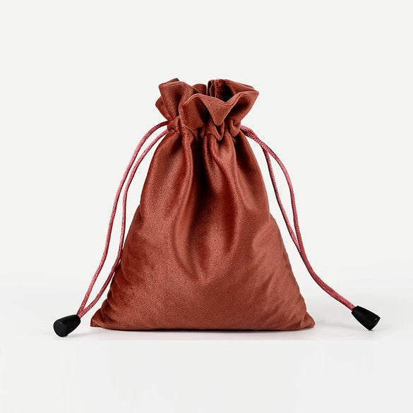 Highgrade Velvet Jewelry Drawstring Gift Dustproof Makeup Play Bag With Chain Type Design Bundle Pocket Style And Thermal Transfer Printing Process