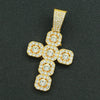 Hip Hop Alloy Cross Pendant Cuban Chain Necklace For Men With Diamond And Geometric Design