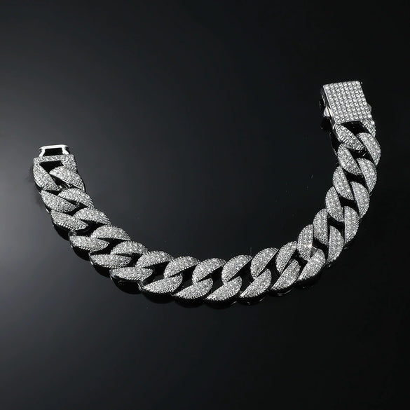 Hip Hop Alloy Geometric Bracelet With Electroplating Treatment