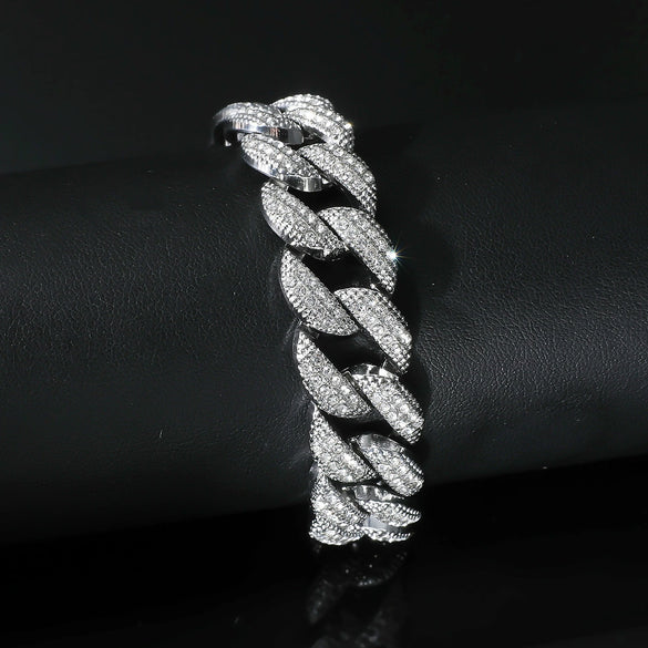 Hip Hop Alloy Geometric Bracelet With Electroplating Treatment