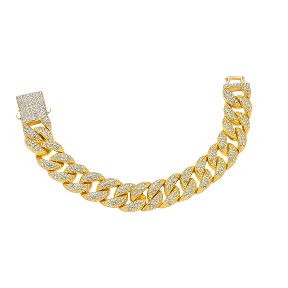 Hip Hop Alloy Geometric Bracelet With Electroplating Treatment