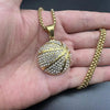 Hip-Hop Basketball Stainless Steel Plating Inlay Artificial Diamond Unisex Necklace Necklace Pendant