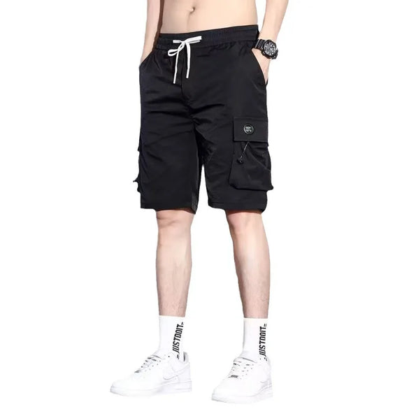 Hip-Hop Boys Light Color Denim Shorts Men'S Summer Thin Loose Straight Tencel Medium Pants  New Arrival Pants