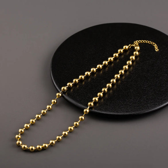 Hip-hop Classic Style Solid Color Stainless Steel Plating 18k Gold Plated Unisex Necklace