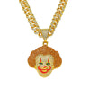 Hip Hop Clown Diamond Alloy Necklace Pendant Jewelry With Cuban Chain