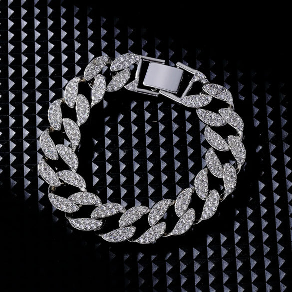 Hip-Hop Cool Style Solid Color Copper Plating Inlay Zircon K Gold Plated Rhodium Plated Unisex Bracelets