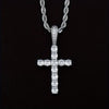 Hip-Hop Cross Copper Inlay Zircon Men'S Pendant Necklace