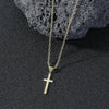 Hip-Hop Cross Copper Plating Gold Plated Pendant Necklace