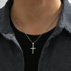 Hip-Hop Cross Copper Plating Gold Plated Pendant Necklace
