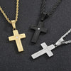 Hip-Hop Cross Solid Color Stainless Steel Plating 18K Gold Plated Charms