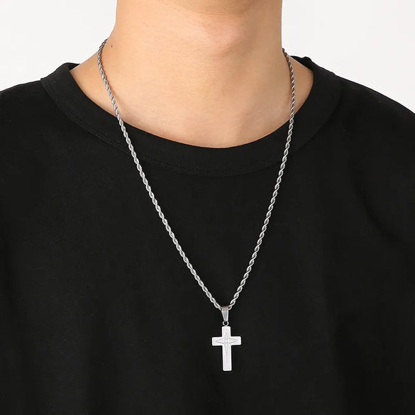 Hip-Hop Cross Solid Color Stainless Steel Plating 18K Gold Plated Charms