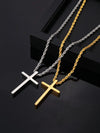 Hip-Hop Cross 304 Stainless Steel Plating Gold Plated Silver Plated Men'S Pendant Necklace