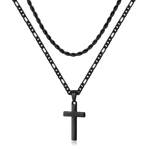 Hip-Hop Cross Stainless Steel Titanium Steel Polishing Unisex Necklace Men Pendant Necklaces