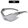 Hip-Hop Exaggerated Punk Geometric Pc Oval Frame Frameless Men'S Sunglasses
