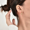 Hip Hop Fashion Elegant Gold Plated Chain Earrings Women's Geometric Style