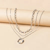 Hip-Hop Geometric Alloy Plating Women'S Layered Necklaces